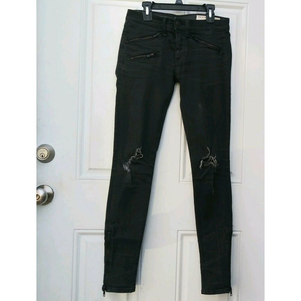 Rag n Bone Blackthorne Distressed Black  Size 25